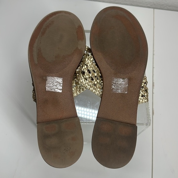 Tommy Bahama MARINA Gold Braided Slide Sandals Size 8.5 - Picture 6 of 7
